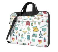 Kfjghhl Classic Abstraction Biology Chemistry4 Laptop Bag Briefcase Pad Notebook Compartment Elegant Business Bag Separate Office