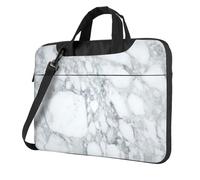 Kfjghhl Classic Black Textured Marble Laptop Bag Briefcase Pad Notebook Compartment Elegant Business Bag Separate Office