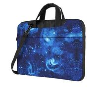 Kfjghhl Classic Blue Universe Space Galaxy Laptop Bag Briefcase Pad Notebook Compartment Elegant Business Bag Separate Office