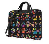 Kfjghhl Classic Colorful Dog Paw Laptop Bag Briefcase Pad Notebook Compartment Elegant Business Bag Separate Office