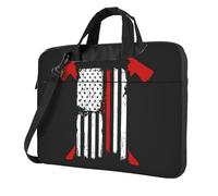 Kfjghhl Classic Firefighter American Flag Laptop Bag Briefcase Pad Notebook Compartment Elegant Business Bag Separate Office