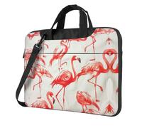 Kfjghhl Classic Flamingos On White Laptop Bag Briefcase Pad Notebook Compartment Elegant Business Bag Separate Office