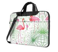 Kfjghhl Classic Floral Flamingo Botany Laptop Bag Briefcase Pad Notebook Compartment Elegant Business Bag Separate Office