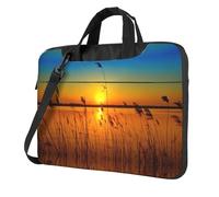 Kfjghhl Classic Reeds By The River Laptop Bag Briefcase Pad Notebook Compartment Elegant Business Bag Separate Office