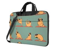 Kfjghhl Classic Yoga Pug Laptop Bag Briefcase Pad Notebook Compartment Elegant Business Bag Separate Office