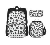 Kfjghhl Cow Print Pencil Case Backpack Lunch Bag Boys Girls School Bookbag Set College Laptop Student Summer