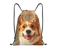 Kfjghhl Cute Corgi Drawstring Backpack Bag Sport Sackpack Bulk Cinch Gym Bag Women Men Children Outdoor Sport