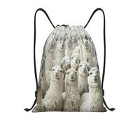 Kfjghhl Cute Llama Drawstring Backpack Bag Sport Sackpack Bulk Cinch Gym Bag Women Men Children Outdoor Sport