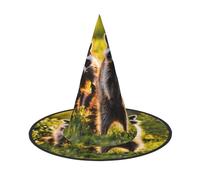Kfjghhl Cute Raccoon Halloween Hat Wicked Costumes Adult Unisex Headband Fancy Dress Accessory Christmas Party,Cosplay Magician Costume Outfit Halloween