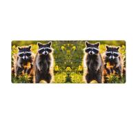 Kfjghhl Cute Raccoon Mouse Mat Large Mouse Pad 80x30x0.3cm Mousepad Desk Mat Gaming Mouse Rubber Base Table Pad