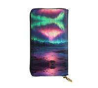 Kfjghhl Dark Northern Lights Women's Wallet Large Capacity Ladies Card Phone Holder RFID Blocking Wristlet Leather Her