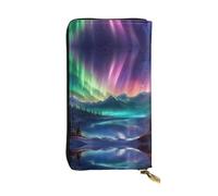 Kfjghhl Dark Northern Lights Women's Wallet Large Capacity Ladies Card Phone Holder RFID Blocking Wristlet Leather Her