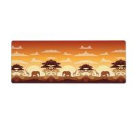 Kfjghhl Elephant And Giraffe In The Sunset Mouse Mat Large Mouse Pad 80x30x0.3cm Mousepad Desk Mat Gaming Mouse Rubber Base Table Pad