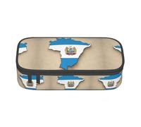 Kfjghhl Flag Map with Uruguay Pattern Pencil Case Large Girls Boys Cute Pencil Case Secondary Big Capacity Zipper Compartments