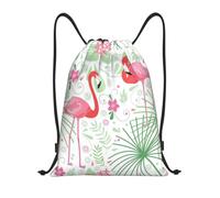 Kfjghhl Floral Flamingo Botany Drawstring Backpack Bag Sport Sackpack Bulk Cinch Gym Bag Women Men Children Outdoor Sport