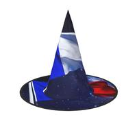 Kfjghhl French Flag Halloween Hat Wicked Costumes Adult Unisex Headband Fancy Dress Accessory Christmas Party,Cosplay Magician Costume Outfit Halloween
