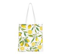 Kfjghhl Fresh Tropical Lemons Canvas Totes Strong Student Shoulder Handle Bag Lightweight Back To School Season Teacher