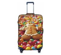 Kfjghhl Gingerbread Man Candy Washable Luggage Cover Fashion Suitcase Protector Fits 18-32 Inch Travel Luggage Cover