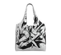 Kfjghhl Graffiti Drawing Tote Bags Lightweight Reusable Grocery Shopping Cloth Bags Promotion Gift Handbags Purse