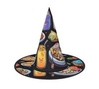 Kfjghhl Healthy Food Halloween Hat Wicked Costumes Adult Unisex Headband Fancy Dress Accessory Christmas Party,Cosplay Magician Costume Outfit Halloween