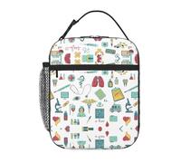 Kfjghhl Insulated Abstraction Biology Chemistry4 Lunch Bag Women Adult Work Cool Bag Lunch Box Tote Bags School Picnic Travel BBQ