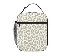 Kfjghhl Insulated Brown Pattern Leopard Lunch Bag Women Adult Work Cool Bag Lunch Box Tote Bags School Picnic Travel BBQ