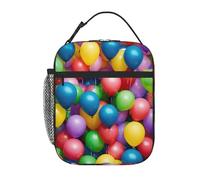Kfjghhl Insulated Colorful Balloons Blue Sky Lunch Bag Women Adult Work Cool Bag Lunch Box Tote Bags School Picnic Travel BBQ