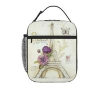 Kfjghhl Insulated Eiffel Tower Lunch Bag Women Adult Work Cool Bag Lunch Box Tote Bags School Picnic Travel BBQ