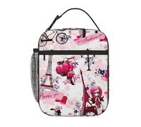 Kfjghhl Insulated Paris Eiffel Tower France Lunch Bag Women Adult Work Cool Bag Lunch Box Tote Bags School Picnic Travel BBQ