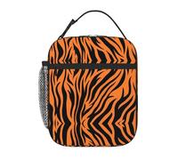 Kfjghhl Insulated Tiger Stripes Orange Pattern Lunch Bag Women Adult Work Cool Bag Lunch Box Tote Bags School Picnic Travel BBQ