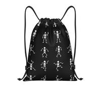 Kfjghhl Interesting Skeleton Drawstring Backpack Bag Sport Sackpack Bulk Cinch Gym Bag Women Men Children Outdoor Sport
