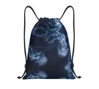 Kfjghhl Jellyfish In Deep Ocean Drawstring Backpack Bag Sport Sackpack Bulk Cinch Gym Bag Women Men Children Outdoor Sport