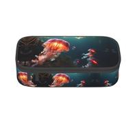 Kfjghhl Jellyfish Ocean Pencil Case Large Girls Boys Cute Pencil Case Secondary Big Capacity Zipper Compartments