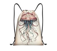 Kfjghhl Jellyfish Pattern Drawstring Backpack Bag Sport Sackpack Bulk Cinch Gym Bag Women Men Children Outdoor Sport
