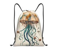 Kfjghhl Jellyfish Pattern Drawstring Backpack Bag Sport Sackpack Bulk Cinch Gym Bag Women Men Children Outdoor Sport