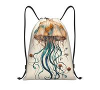 Kfjghhl Jellyfish Pattern Drawstring Backpack Bag Sport Sackpack Bulk Cinch Gym Bag Women Men Children Outdoor Sport