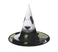 Kfjghhl Lovely Panda Walking On The Grassland Halloween Hat Wicked Costumes Adult Unisex Headband Fancy Dress Accessory Christmas Party,Cosplay Magician Costume Outfit Halloween