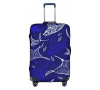 Kfjghhl Manta Ray and Fish Washable Luggage Cover Fashion Suitcase Protector Fits 18-32 Inch Travel Luggage Cover