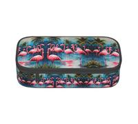 Kfjghhl Many Flamingoes Painting Pencil Case Large Girls Boys Cute Pencil Case Secondary Big Capacity Zipper Compartments