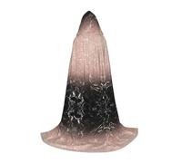 Kfjghhl Marble Color Rose Gold Long Hooded Cloak Teenagers Child Cape Witch Costume Halloween Costume Women Men 35-55inch