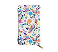 Kfjghhl Mexican Otomi Animals Women's Wallet Large Capacity Ladies Card Phone Holder RFID Blocking Wristlet Leather Her