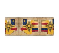 Kfjghhl New Mexico Flag Map01 Mouse Mat Large Mouse Pad 80x30x0.3cm Mousepad Desk Mat Gaming Mouse Rubber Base Table Pad