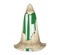 Kfjghhl Nigeria Flag Map02 Long Hooded Cloak Teenagers Child Cape Witch Costume Halloween Costume Women Men 35-55inch