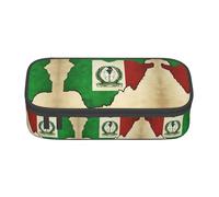 Kfjghhl Nigeria Flag Map03 Pencil Case Large Girls Boys Cute Pencil Case Secondary Big Capacity Zipper Compartments