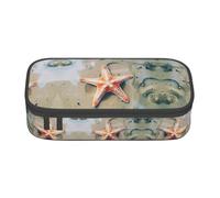 Kfjghhl Ocean Starfish Pencil Case Large Girls Boys Cute Pencil Case Secondary Big Capacity Zipper Compartments