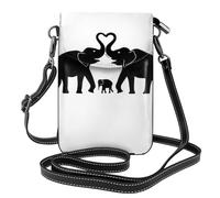 Kfjghhl Old Elephant And Young Elephant Small Crossbody Bags For Women Lightweight Vegan Leather Cell Phone Purse Wallet Handbags
