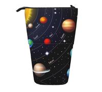 Kfjghhl Outer Space Solar System Pencil Case Girl Large Lightweight Holder Students Adults Boy Presents Kid Stand Up Pencil