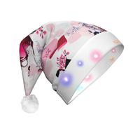 Kfjghhl Paris Eiffel Tower France Led Christmas Hats Adult Festive Christmas Xmas Felt Santa Headband Fancy Dress Accessory