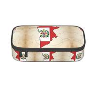 Kfjghhl Peru Flag Map 03 Pencil Case Large Girls Boys Cute Pencil Case Secondary Big Capacity Zipper Compartments