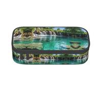 Kfjghhl Plitvice Lakes National Park Pencil Case Large Girls Boys Cute Pencil Case Secondary Big Capacity Zipper Compartments